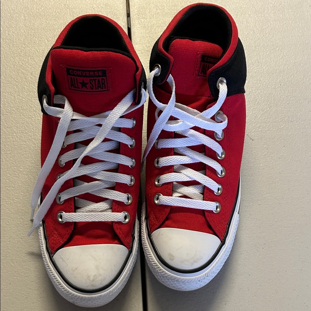 Converse Red and Black High-Tops men’s size 8